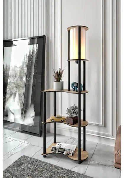 Polcos állólámpa NOTO 1xE27/40W/230V bézs/fekete