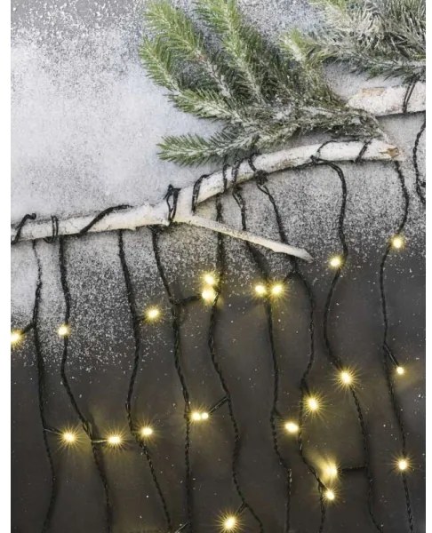 LED Karácsonyi kültéri lánc 200xLED/8 mód 8,6m IP44 meleg fehér