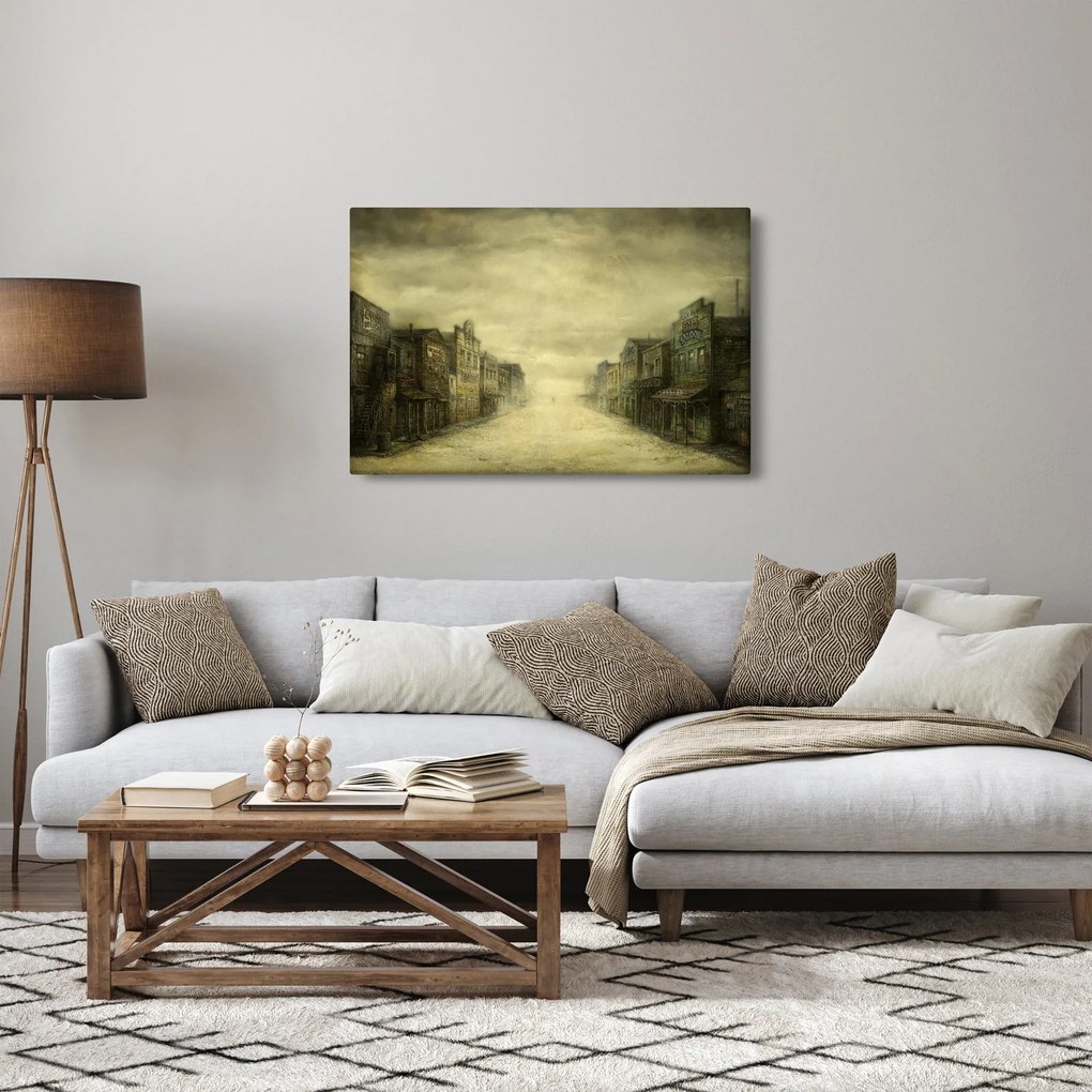Egy nyugati város képe (90x60 cm)