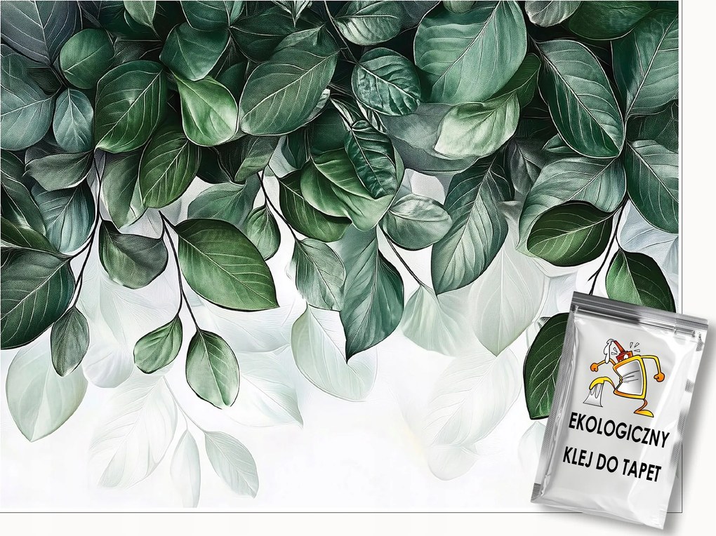 Fotótapéta Levelek Zöld Lógó Hálószoba Nappali Tapéta Flizelina 200x140