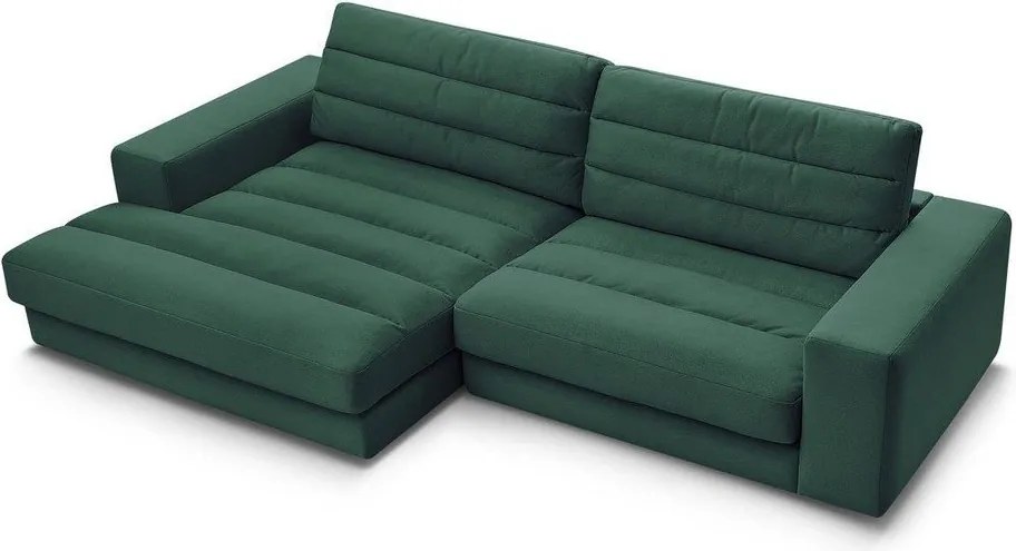 Zöld bársony sarokkanapé (bal oldali-heverő résszel) Sierra – Bobochic Paris