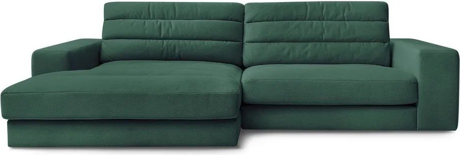 Zöld bársony sarokkanapé (bal oldali-heverő résszel) Sierra – Bobochic Paris