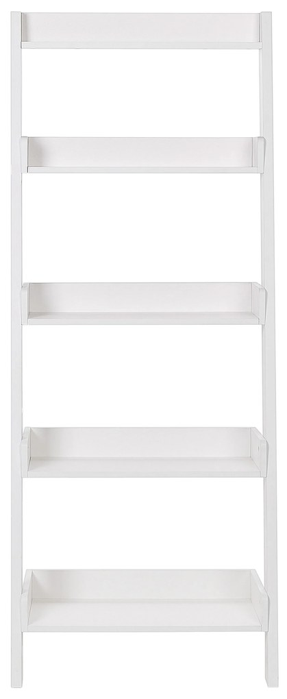 Ötszintes fehér létrapolc MOBILE TRIO Beliani