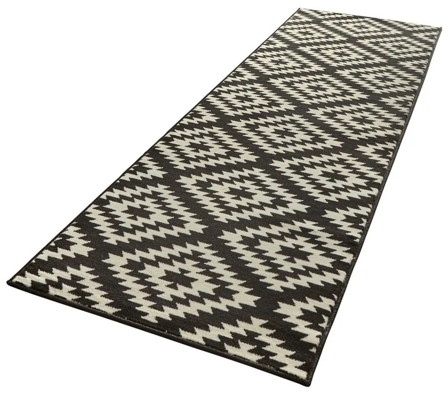 Basic Nordic fekete-fehér futószőnyeg, 80 x 200 cm - Hanse Home