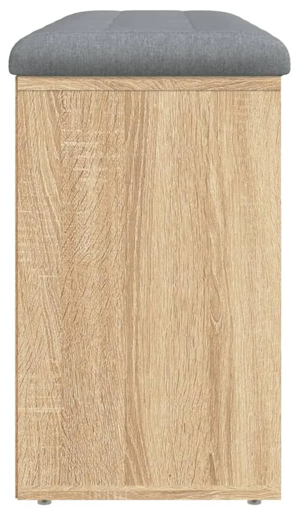 sonoma tölgy színű szerelt fa cipőtároló pad 102 x 32 x 50 cm