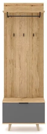 Előszobafal KLEO barna/grafit