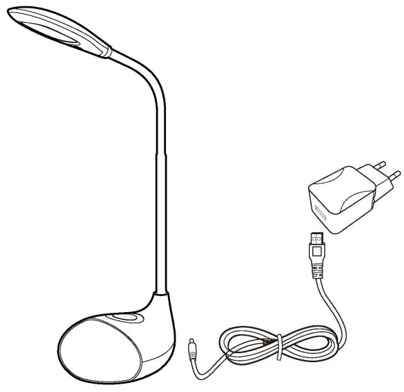 Eglo 97078 - LED Asztali lámpa CABADO 1 1xLED/2,2W+0,3W/230V RGB