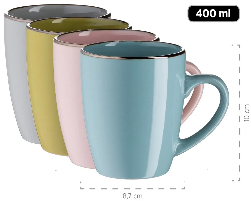 Mäser Metallic RIM Pastel 16 részes étkészlet