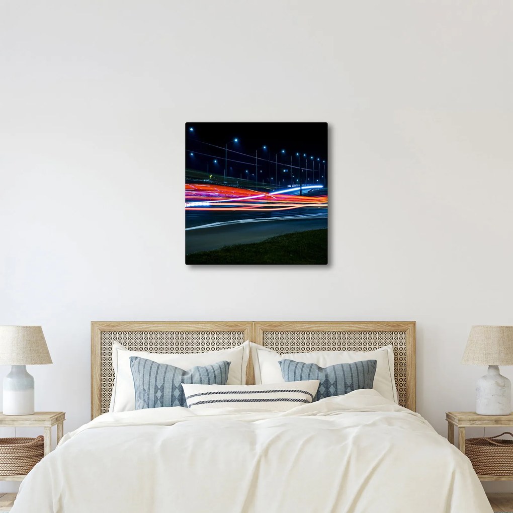 Éjszakai város képe (30x30 cm)