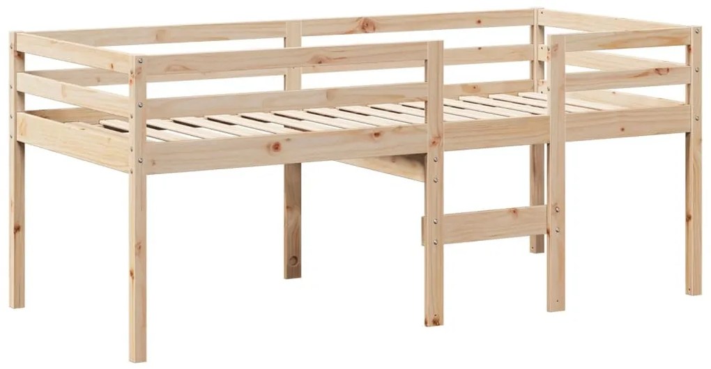 tömör fenyőfa magasított ágy tetővel 90 x 200 cm