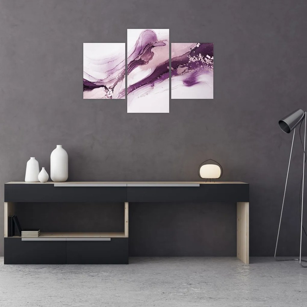Kép - Lila folyadék művészet (90x60 cm)