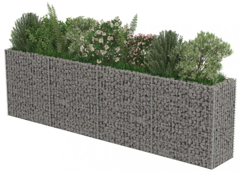 horganyzott acél gabion magaságyás 360 x 50 x 100 cm