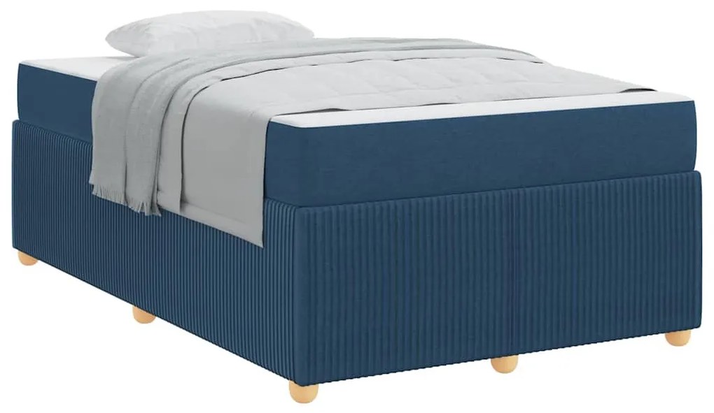 Ágykeret matraccal matracmal Kék 120 x 190 cm szövet