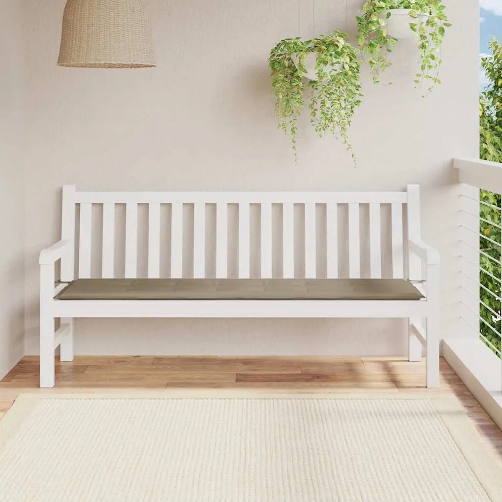 tópszínű oxford szövet kerti padpárna 180x50x4 cm