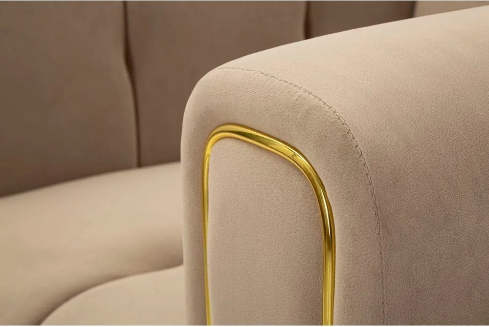 Szürkésbarna bársony fotel Alma – Mauro Ferretti