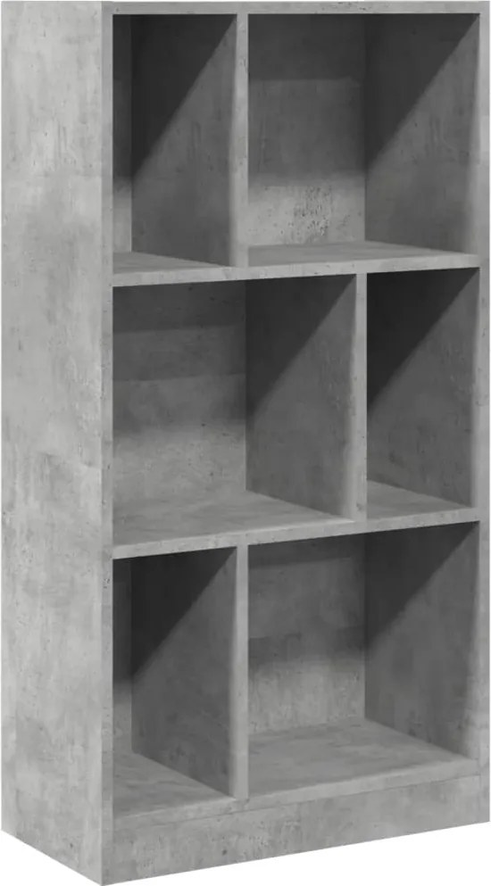 vidaXL betonszürke szerelt fa könyvespolc 57 x 28,5 x 107,5 cm