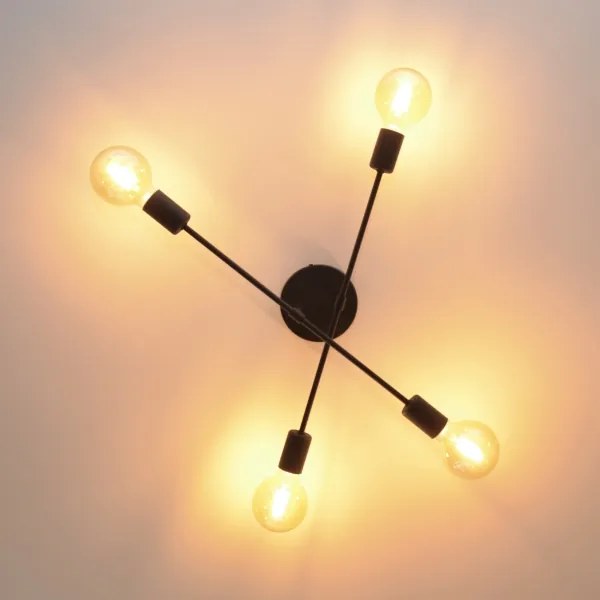 LED Felületre szerelhető csillár CAMBRIDGE 4xE27/8W/230V fekete