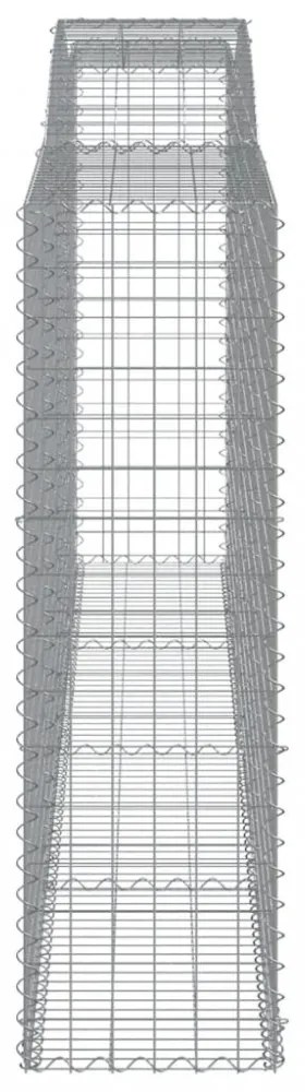 4 db íves horganyzott vas gabion kosár 400x50x160/180 cm