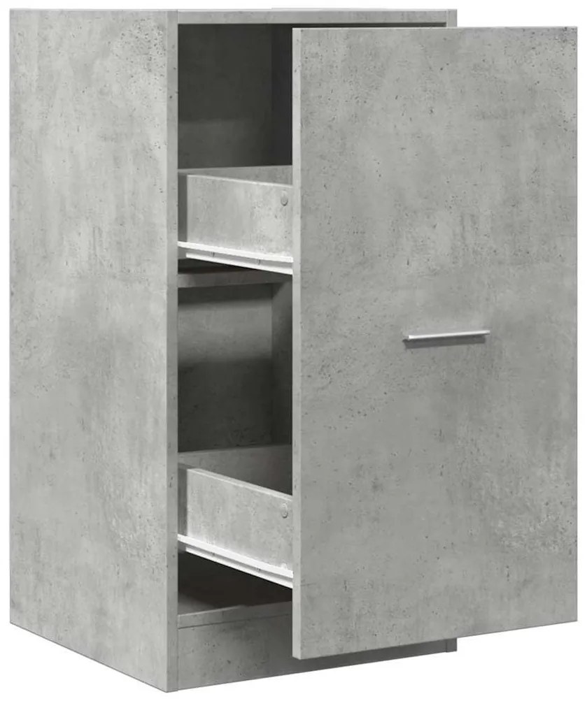 betonszürke szerelt fa patikaszekrény 40 x 41 x 77,5 cm