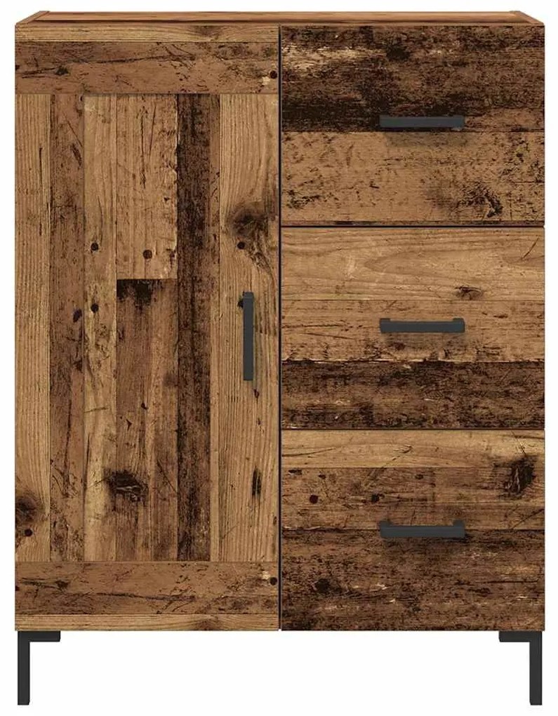 Széf fiókkal Régi fa 69.5 x 34 x 90 cm Faanyag
