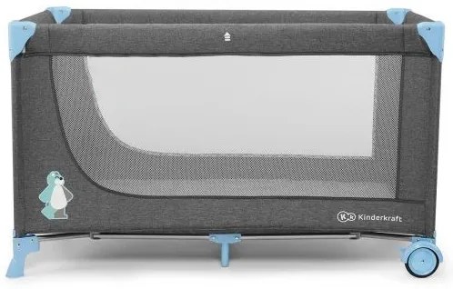KINDERKRAFT JOY utazóágy szürke-kék színben