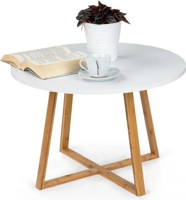 Dohányzóasztal 80x45x42 cm fehér GM-01