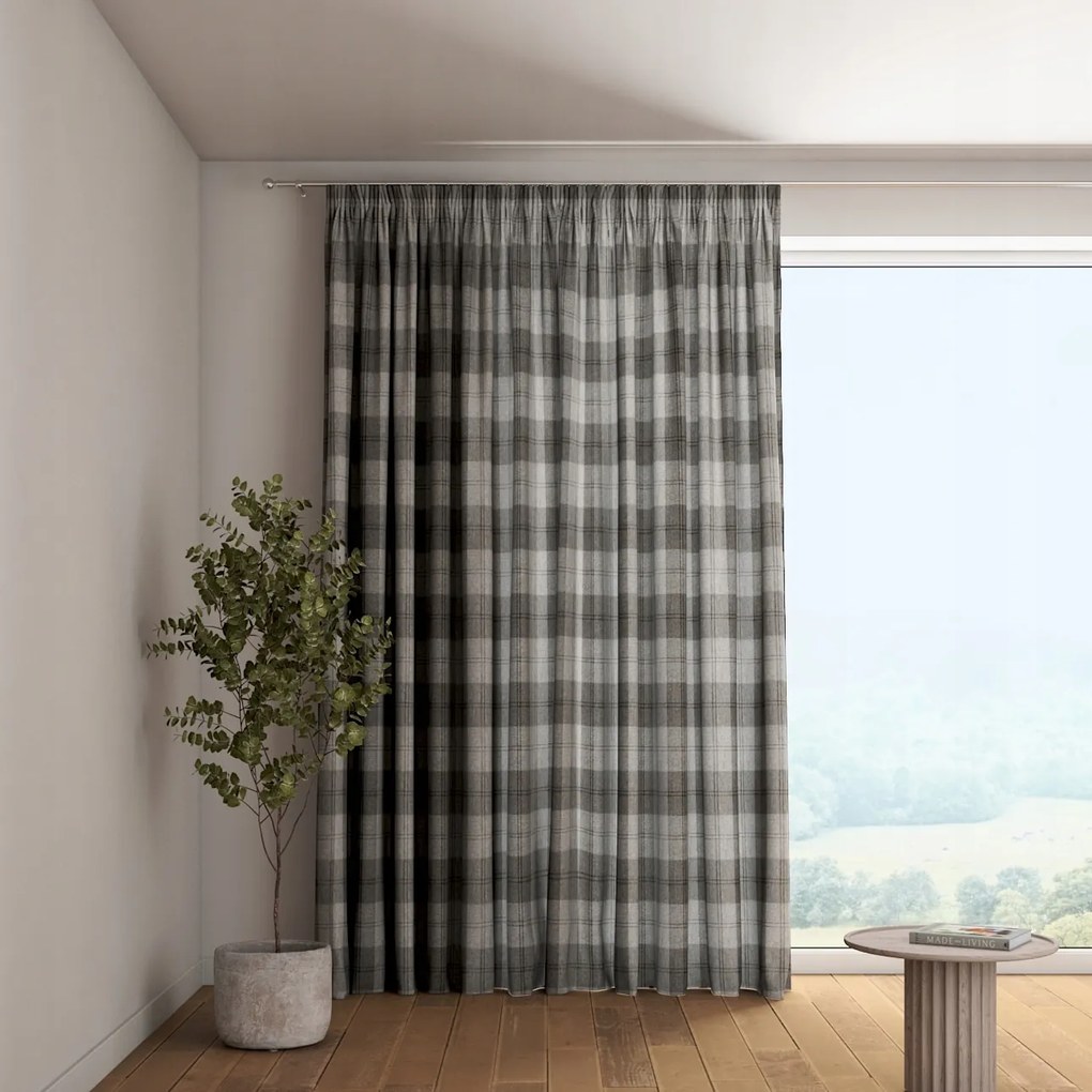 Dekoria Függöny ráncoló szalaggal 1 db 130x260cm fekete