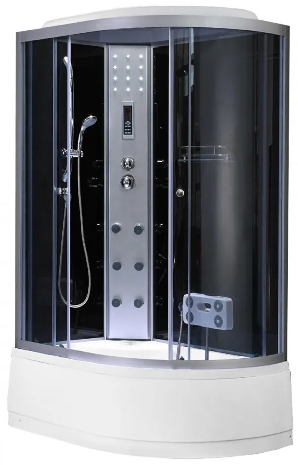 Lia 80x120 cm hidromasszázs zuhanykabin balos