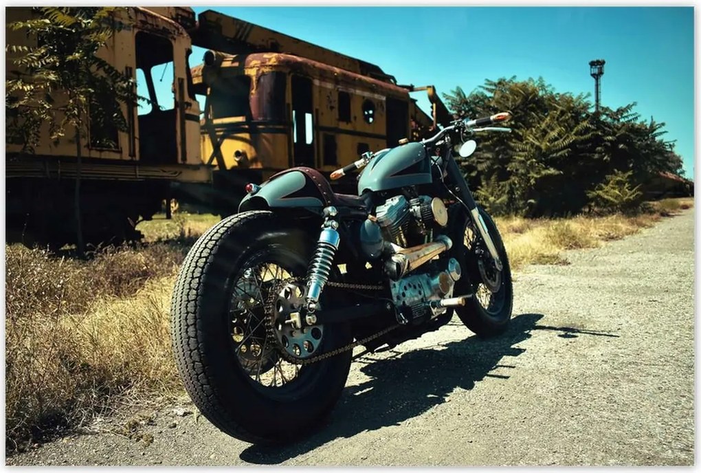 Poszterek 120x80 Klasszikus motorkerékpár Motor