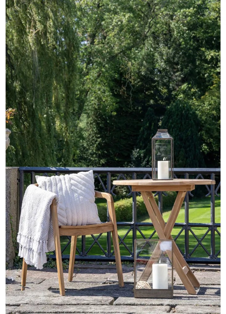 Mysore dekorációs lámpás, fém/üveg, antik réz színű