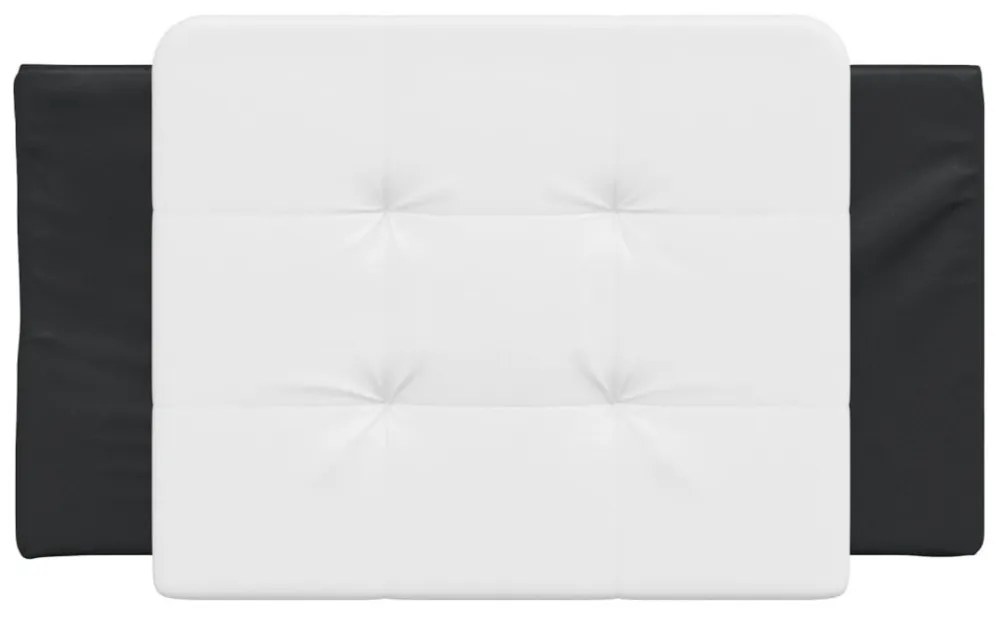 fekete és fehér műbőr fejtámla párna Zadar 80 cm