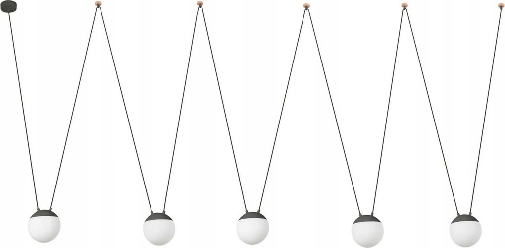 Faro Mine Glass Space 5L függeszték, szürke, változtatható beépítési lehetőséggel