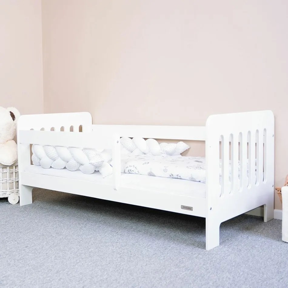 New Baby Erik kiságy korlátokkal fehér, 140 x 70 cm