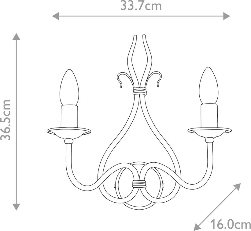 Elstead Lighting WINDEMERE WM2 Fali lámpa 2x60W/E14