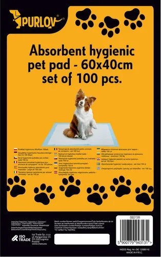 Higiéniai betét 60x40cm 100db Purlov 21599