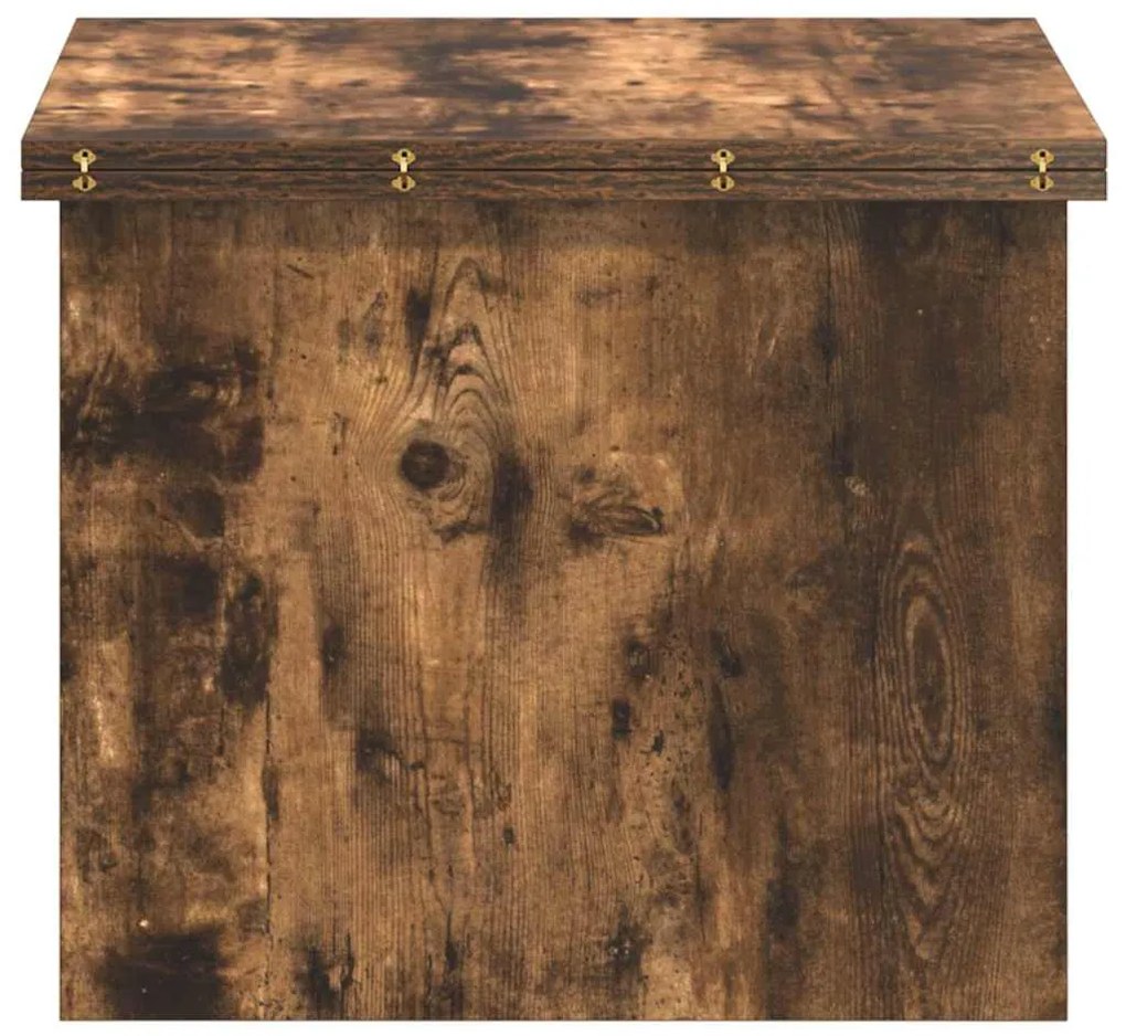 vidaXL Dohányzóasztal Füstölt tölgy 55 x 54,5 x 45 cm Faanyag