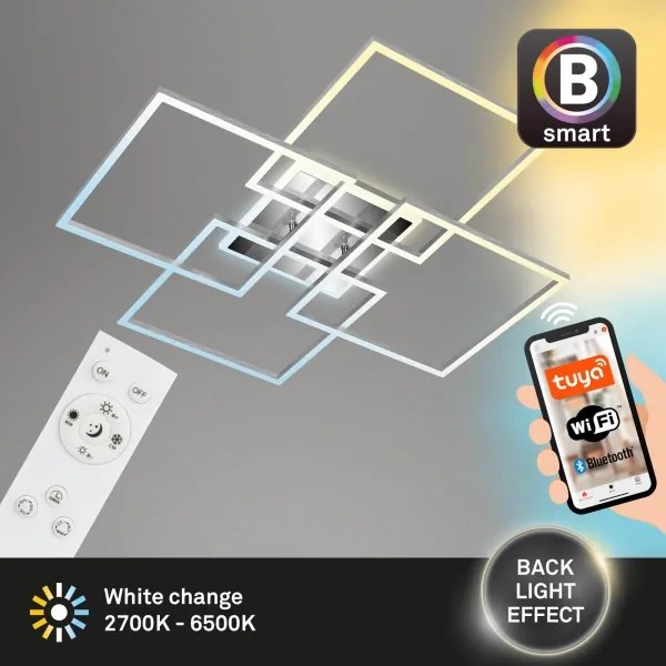 Brilo - FRAME LED 50W 230V Wi-Fi Tuya dimmable ceiling light + remote
