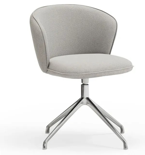 Világosszürke kárpitozott étkezőfotel szett 2 db-os Add – Teulat