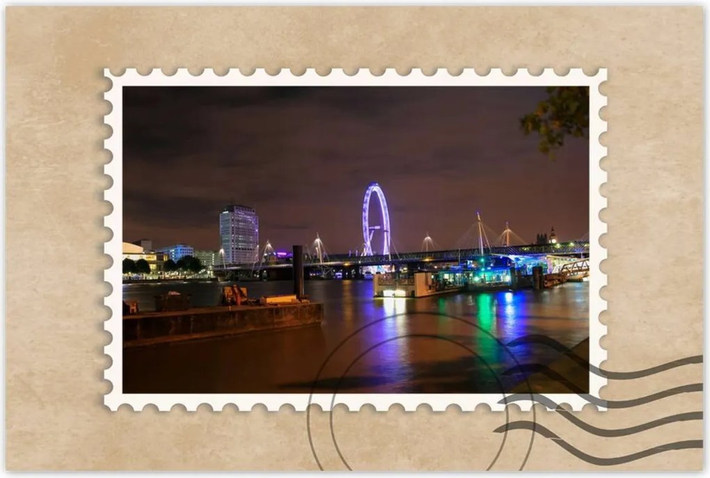 Poszterek 90x60 Lila London Eye