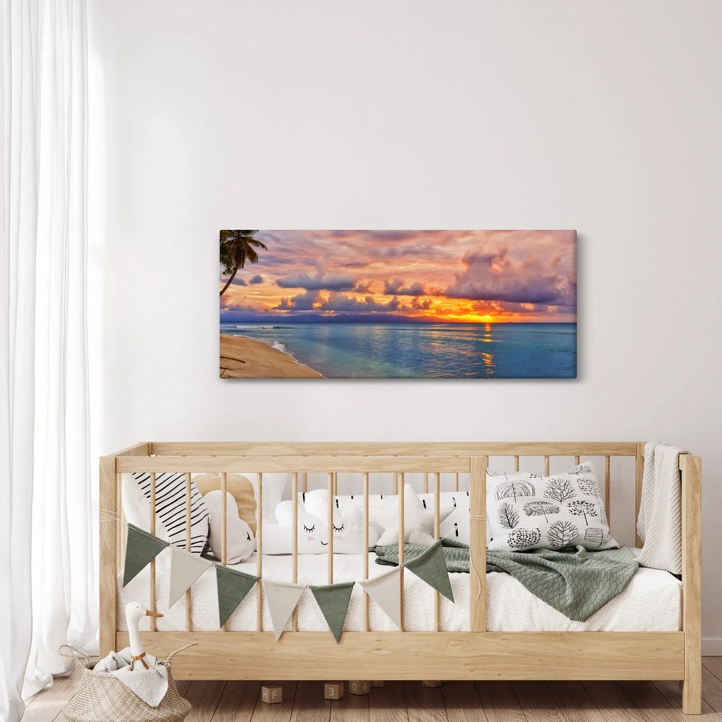 Kép - Naplemente a tengerparton (120x50 cm)