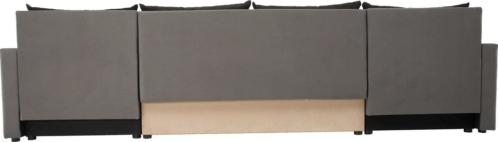 Univerzális ülőgarnitúra, szürke/fekete, PAULITA U