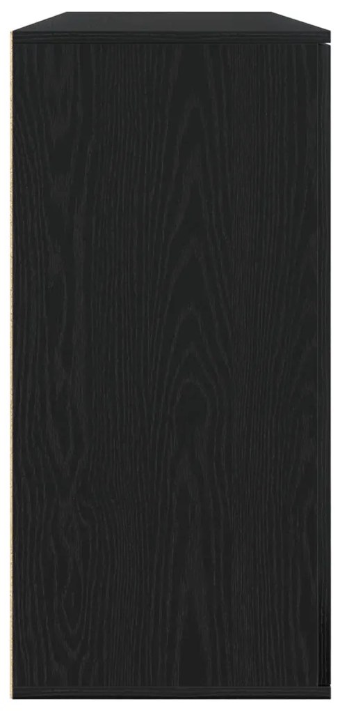 2 db fekete tölgy oldalszekrény 79x38x80 cm rétegelt fa