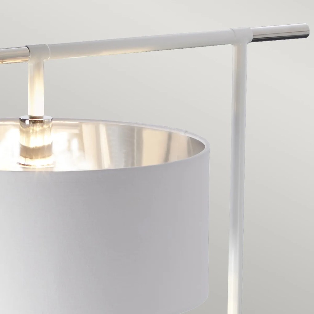 Elstead modern állólámpa balance fehér festett nikkelfény elsbalance-fl-wpn