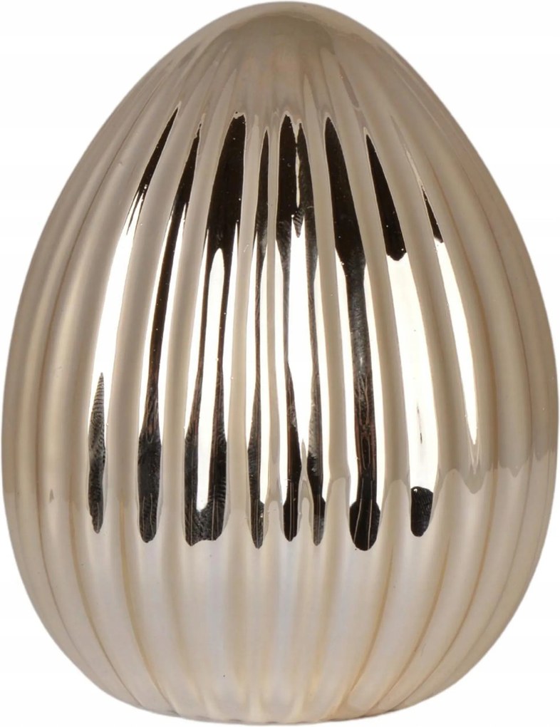 Kerámia tojás arany mini Elegáns húsvéti dekoráció 8,5 cm