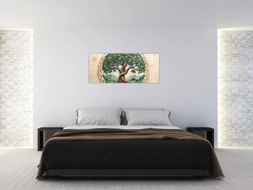 Kép – Fonott életfa (120x50 cm)