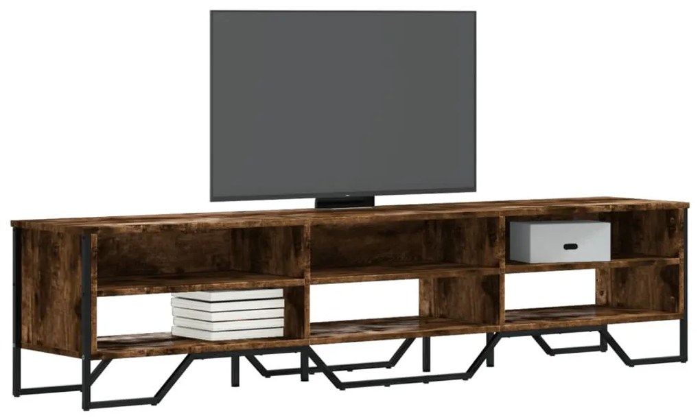 füstös tölgy színű szerelt fa TV-szekrény 180 x 34 x 41 cm