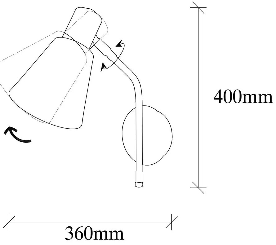 Aranyszínű fali lámpa ø 15 cm Kem – Opviq lights