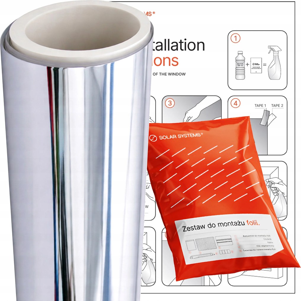 Velencei tükör fólia 100x50cm Ablakos tükör öntapadós Adatvédelem