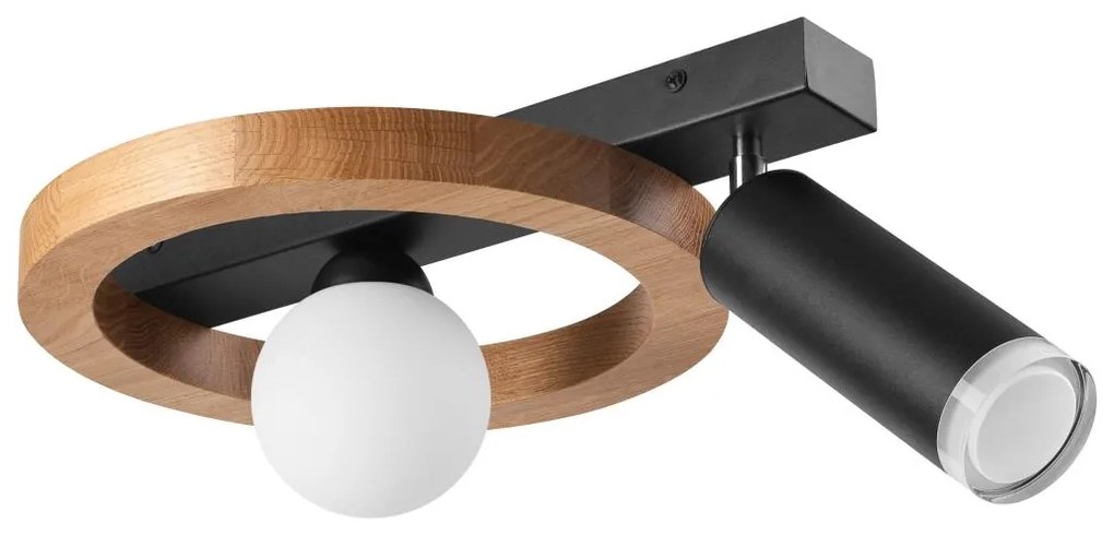 Spotlámpa OTIS 1xG9/5W/230V + 1xE27/15W/230V tölgy