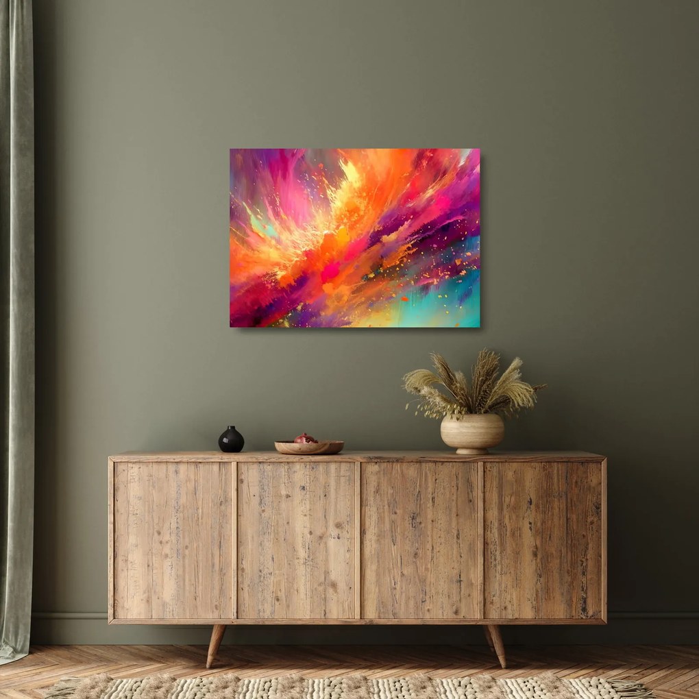 Üveg kép - Dinamikus absztrakció (70x50 cm)